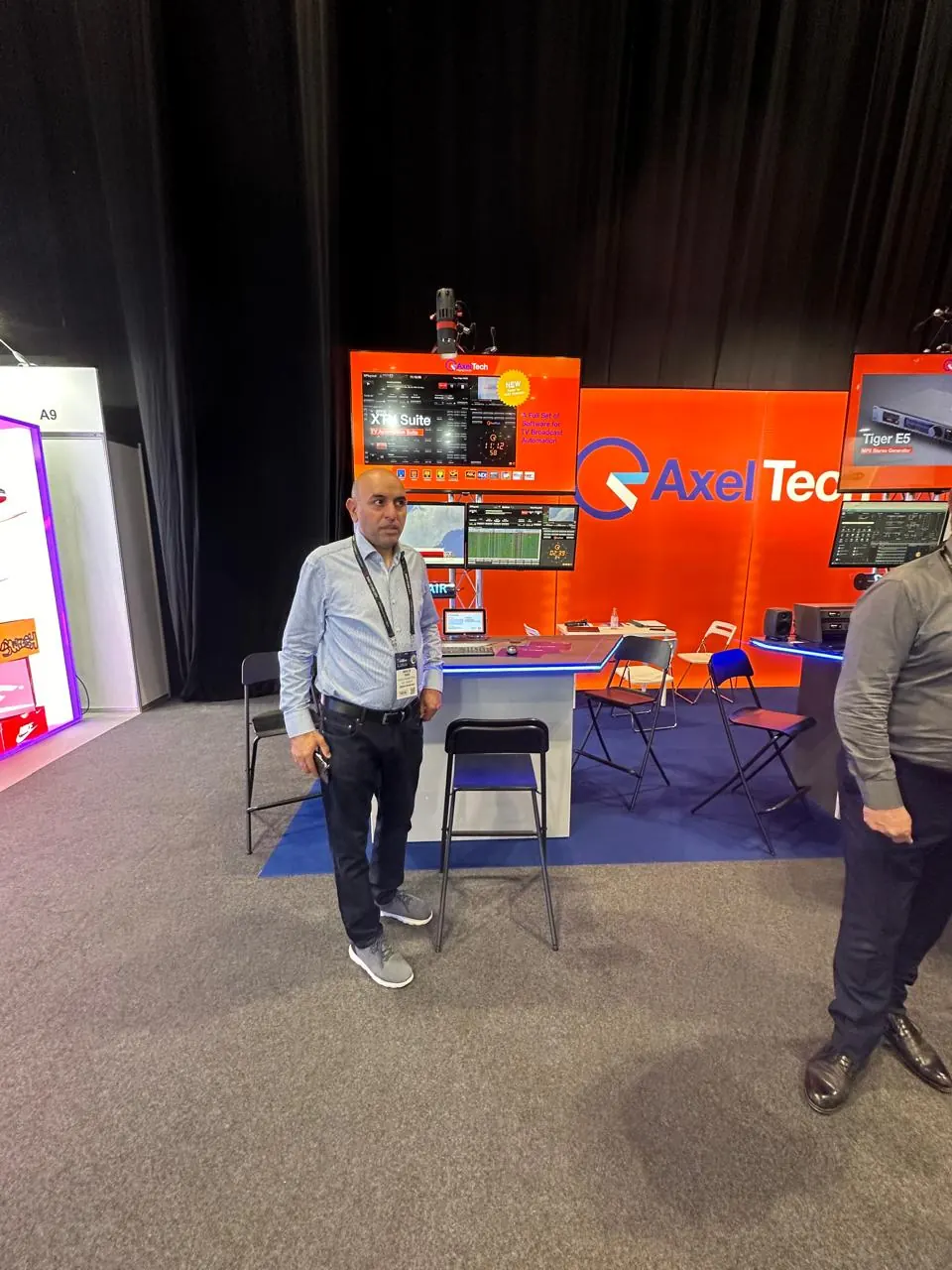 At the Axel Technology stand at CABSAT 2024