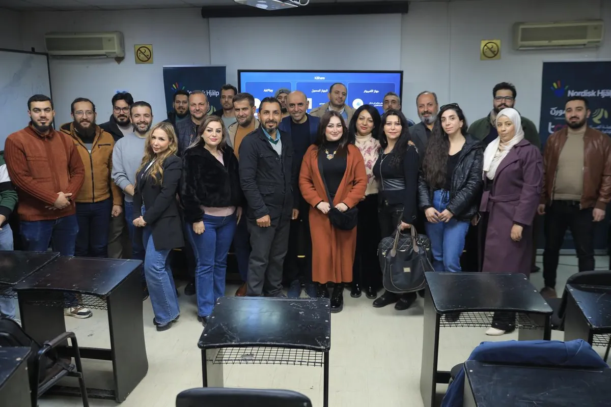 Participants and trainers at a TOOT AI workshop